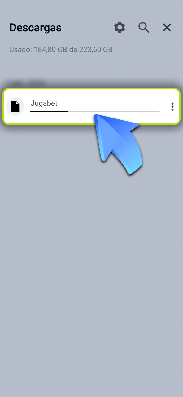Bajá el archivo APK oficial de Jugabet directamente en tu celular Android.