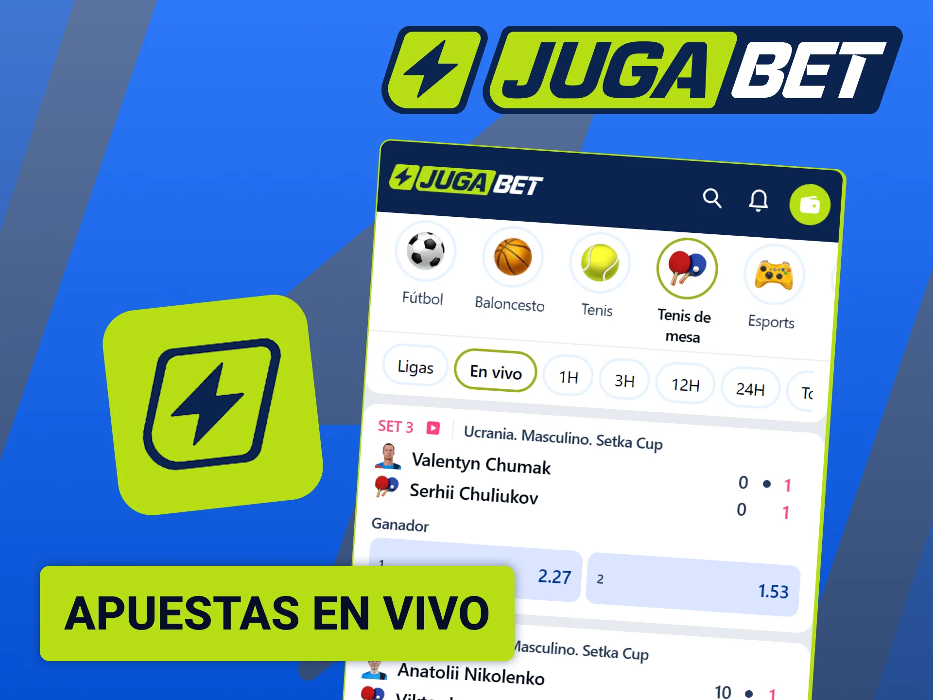 Hacé tus jugadas deportivas con las mejores cuotas desde la app de Jugabet.