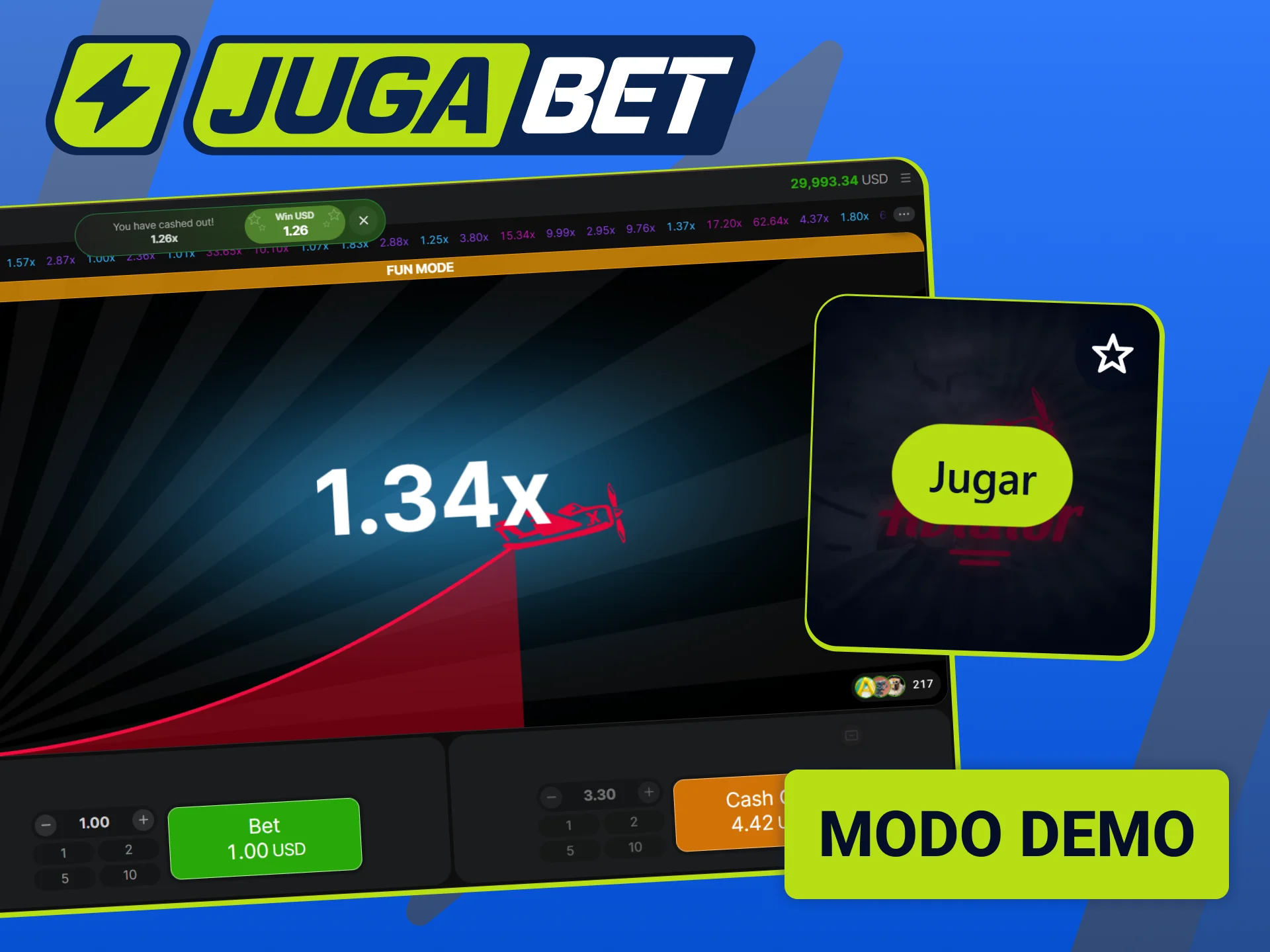 Probá el juego Aviator gratis en modo demo antes de apostar saldo real en Jugabet.