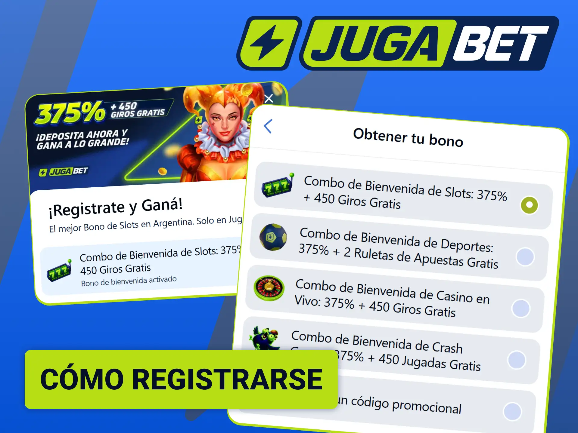 Registrate en Jugabet para desbloquear tu bono de bienvenida exclusivo.