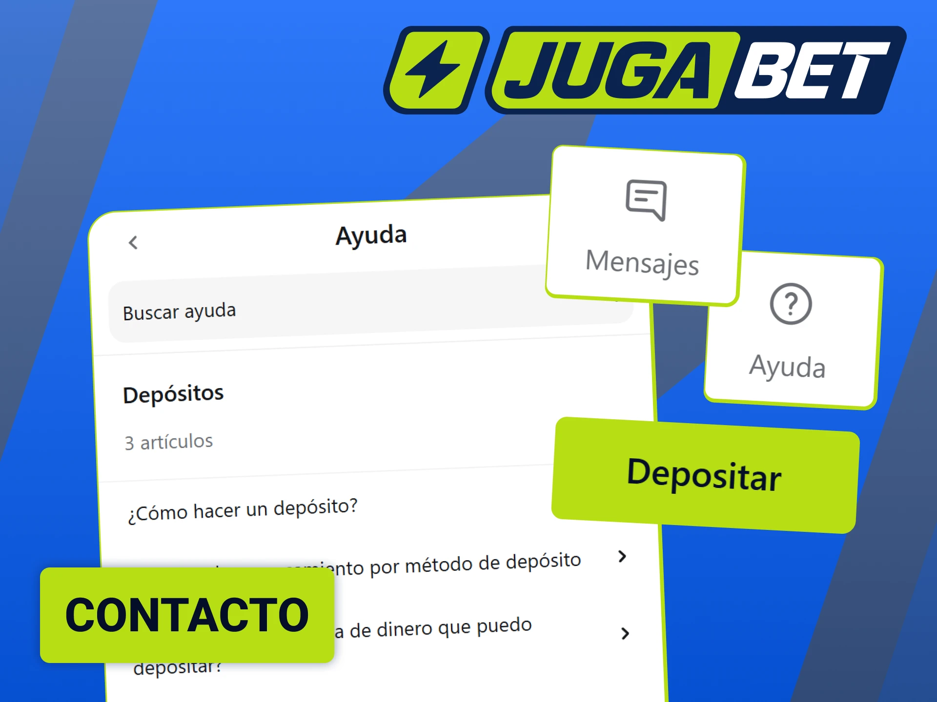 Contactá al soporte técnico si tenés dudas con tu depósito en Jugabet.