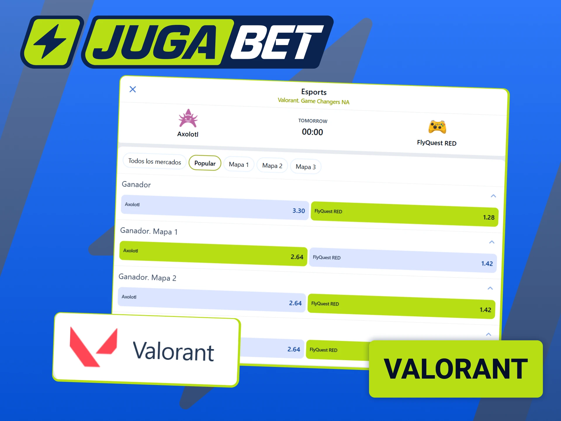 Aprovechá las mejores cuotas para los circuitos y torneos de Valorant en Jugabet.