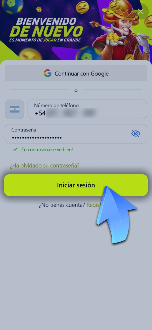Inicia sesión en tu cuenta para acceder a todos los partidos de fútbol en Jugabet.