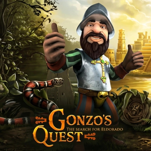 Buscá el tesoro del Dorado y activá caídas en cascada en Gonzo's Quest en Jugabet.