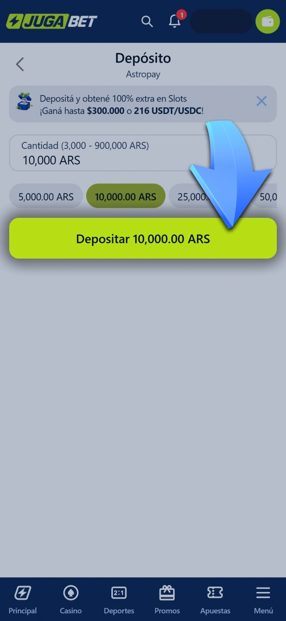 Cargá saldo en tu cuenta para realizar tus jugadas en los eventos de MMA en Jugabet.