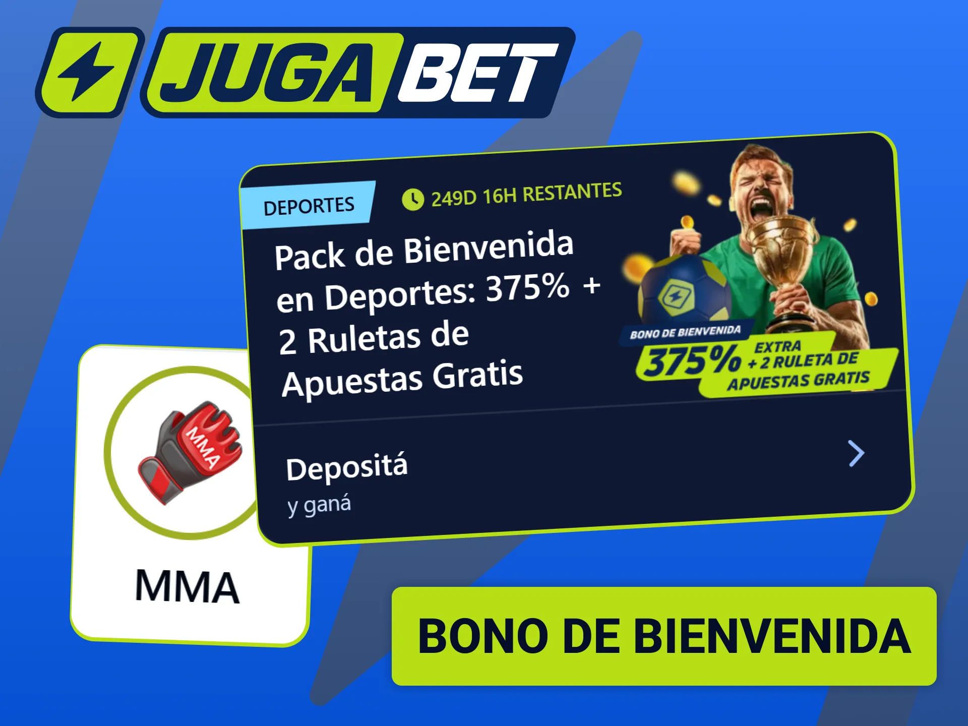 Activá tu bono exclusivo de MMA para potenciar tus jugadas en Jugabet.