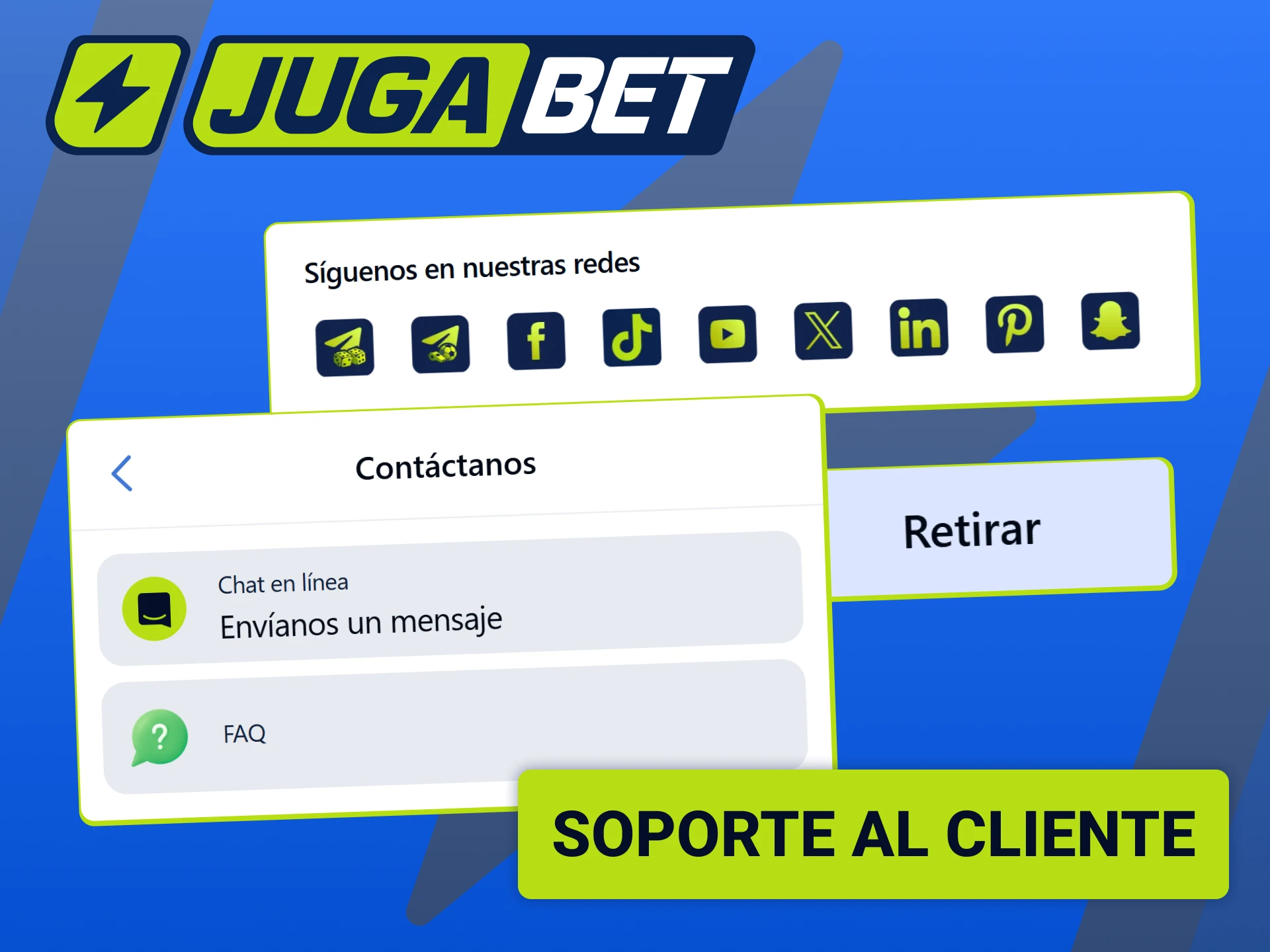 Consultá con atención al cliente si precisás ayuda con tu retiro en Jugabet.